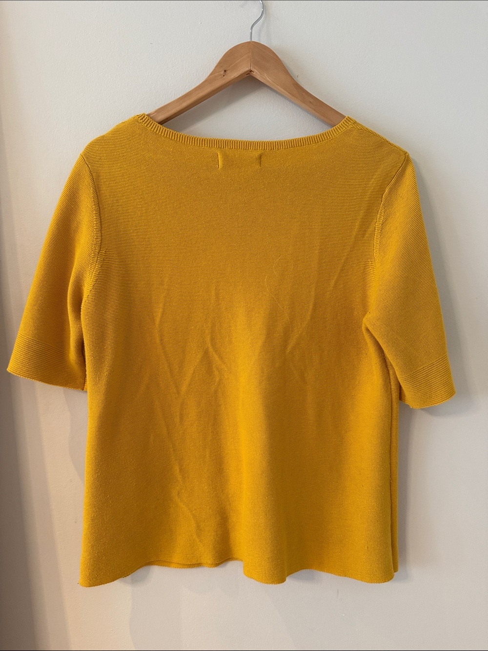 Cortefiel Women’s Mustard Short-Sleeve Knit Top - Picture 4 of 6